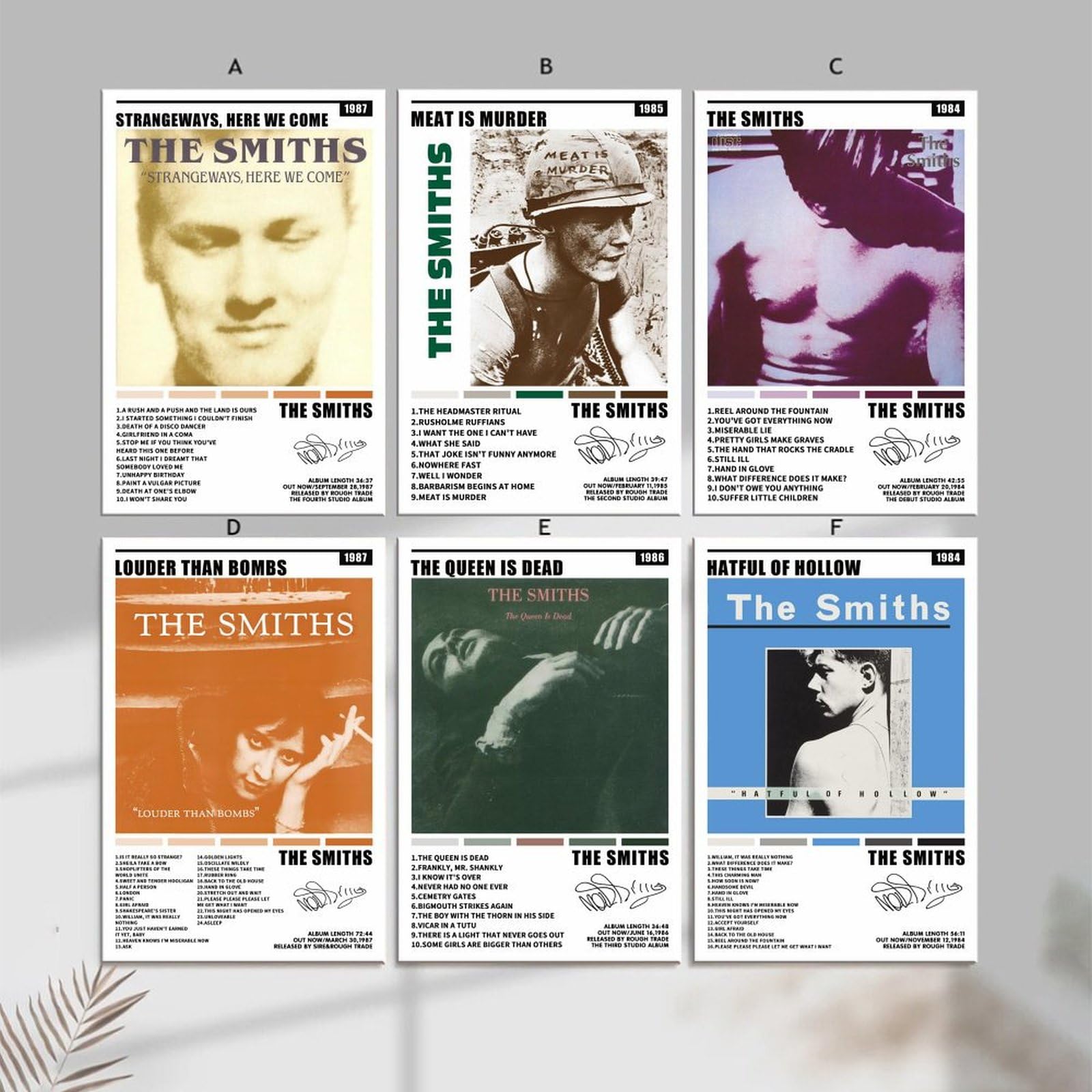Amazon.co.jp: beeto The Smiths アルバム 6枚セット ポスター